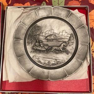 Worcester pewter plate